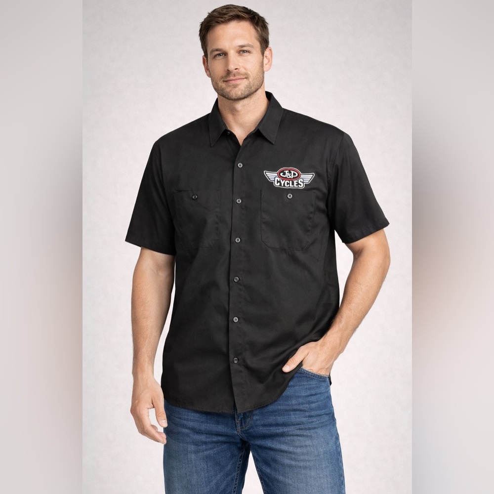 Lethal Threat J&P Cycles Embroidered Shop Shirt Men's Size XXL Motorcycle Biker